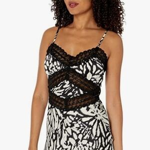 BETSEY JOHNSON Blurred Lines. Lace-Trim Slip Dress NWT